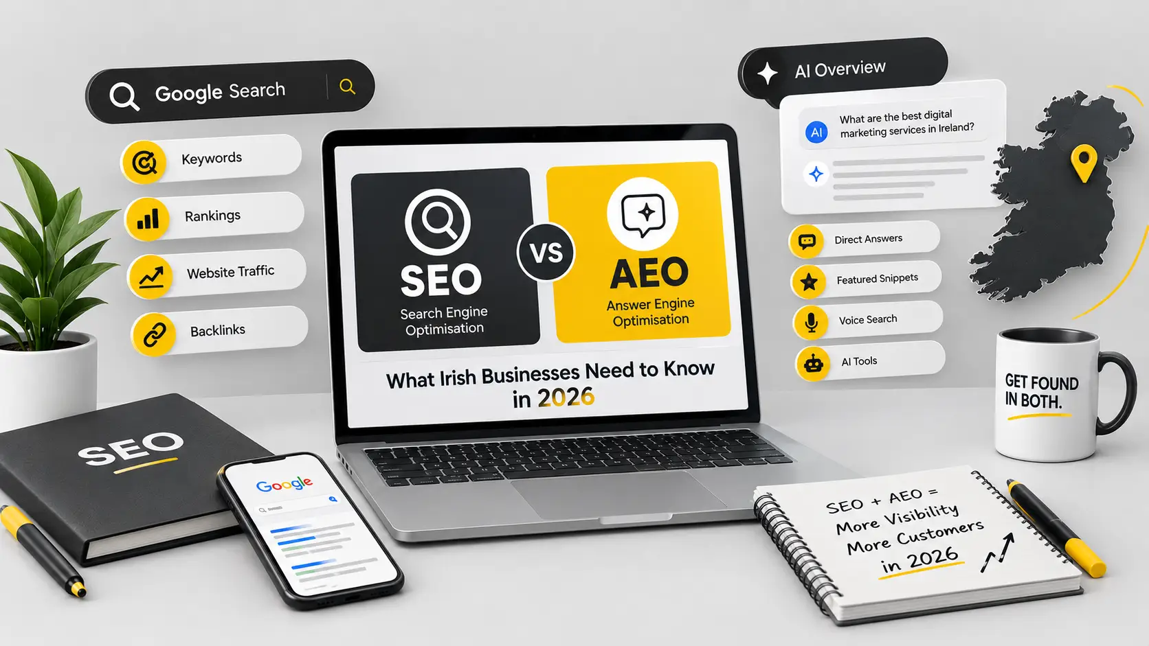 SEO vs AEO Irish Businesses
